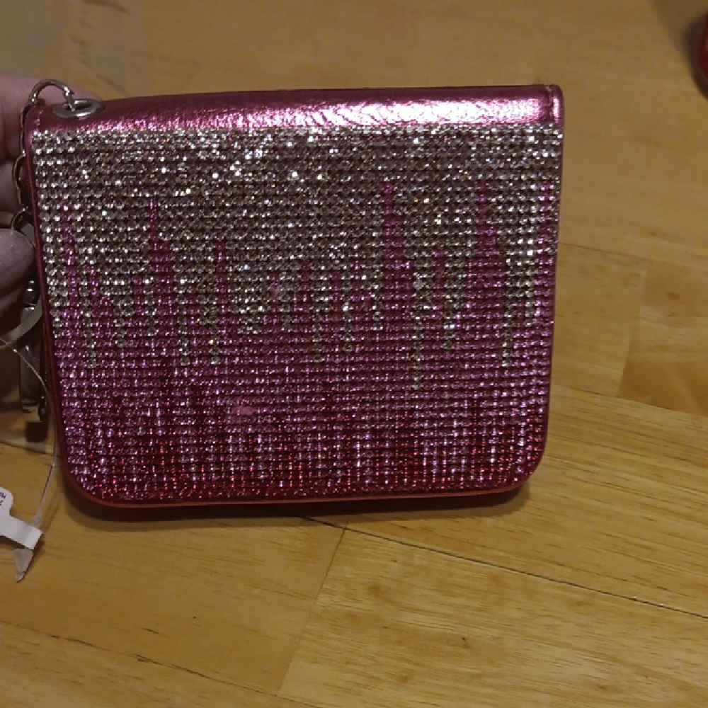 Claire's Pink and Silver Rhinestone Card Wallet NWT - Picture 4 of 6